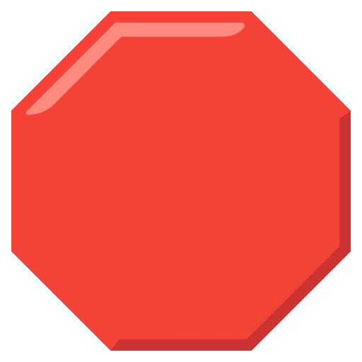stop sign as rendered by Noto Animated Emoji