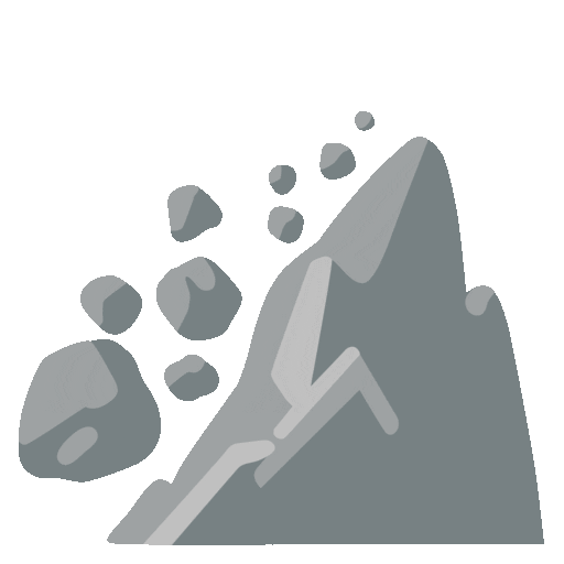landslide as rendered by Noto Animated Emoji