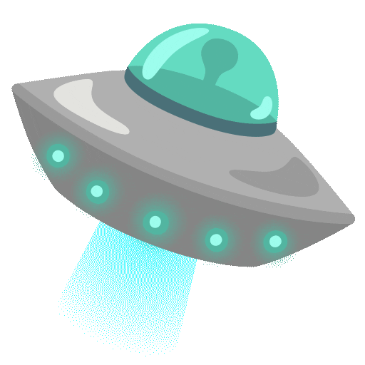 flying saucer as rendered by Noto Animated Emoji