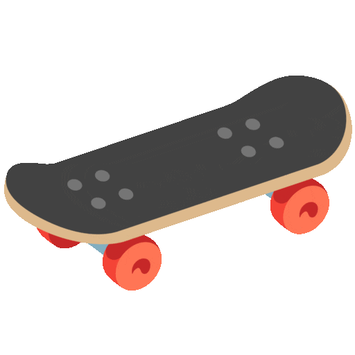 skateboard as rendered by Noto Animated Emoji