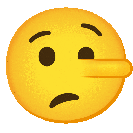 거짓말하는 얼굴 as rendered by Noto Animated Emoji