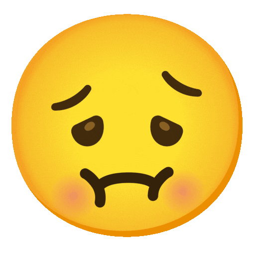 visage qui vomit as rendered by Noto Animated Emoji