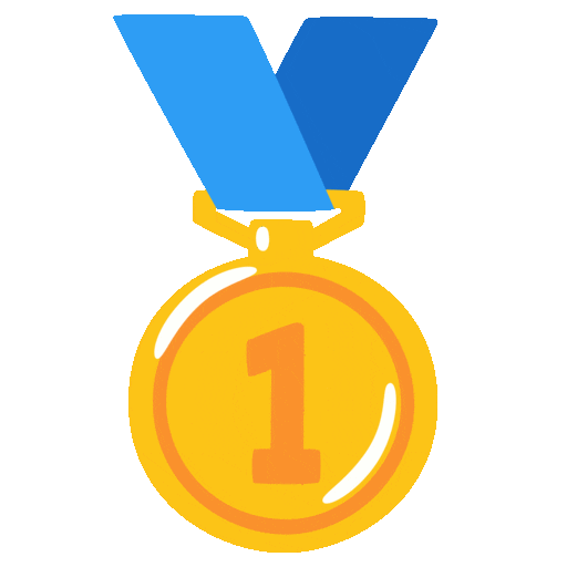 1st place medal as rendered by Noto Animated Emoji