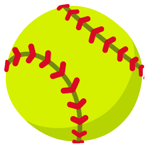 Softball as rendered by Noto Animated Emoji
