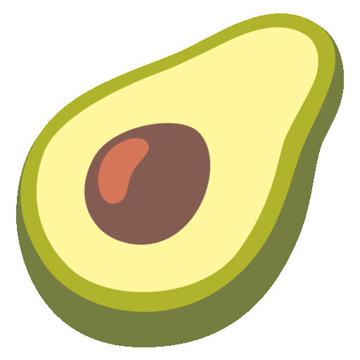 avocado as rendered by Noto Animated Emoji
