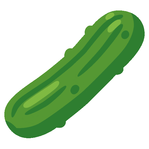 cucumber as rendered by Noto Animated Emoji