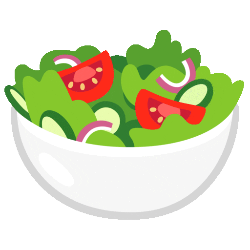 green salad as rendered by Noto Animated Emoji