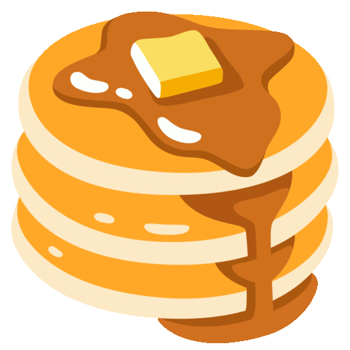 pancakes as rendered by Noto Animated Emoji