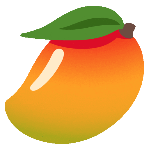 mango as rendered by Noto Animated Emoji