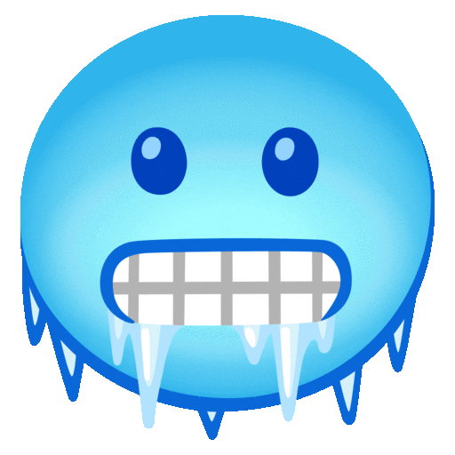 cara con frío as rendered by Noto Animated Emoji
