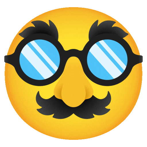 faccina travestita as rendered by Noto Animated Emoji