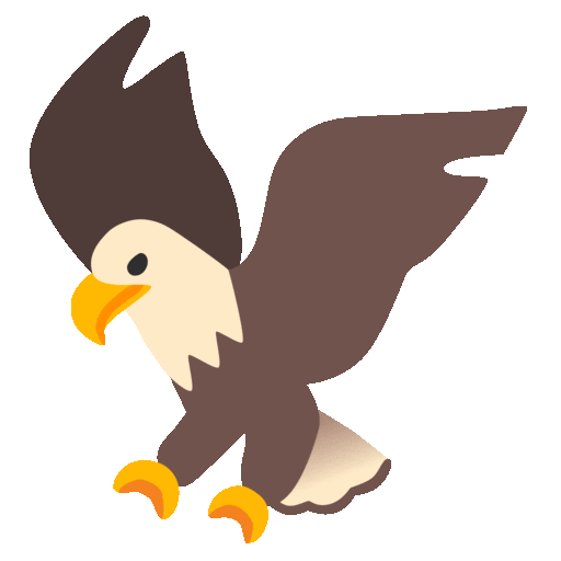 eagle as rendered by Noto Animated Emoji