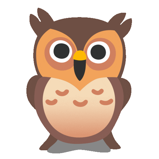 owl as rendered by Noto Animated Emoji