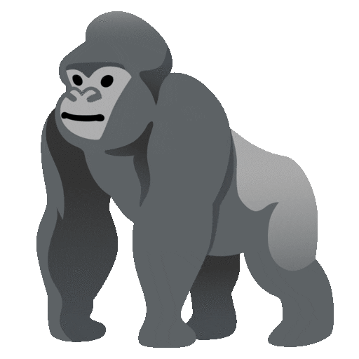 ๊ณ ๋ฆด๋ผ as rendered by Noto Animated Emoji