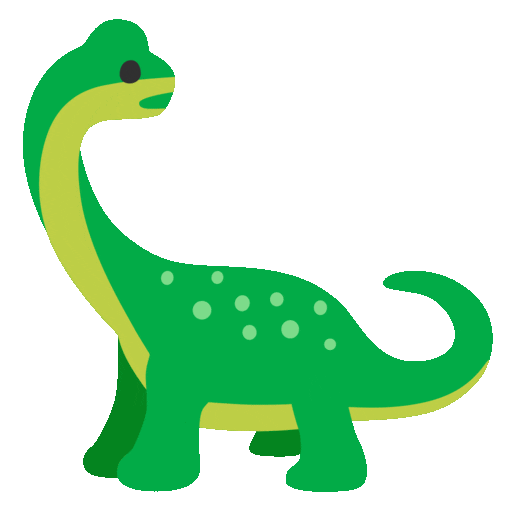 sauropod as rendered by Noto Animated Emoji