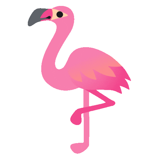 fenicottero as rendered by Noto Animated Emoji
