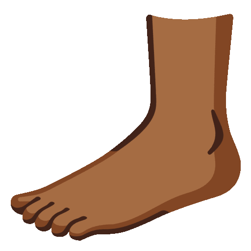Foot: Medium-Dark Skin Tone, the design in this release