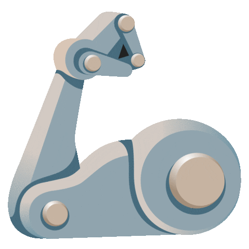 mechanical arm as rendered by Noto Animated Emoji