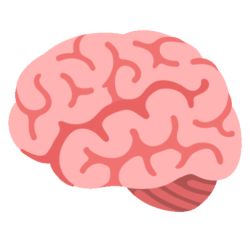 Brain as drawn by Noto Animated Emoji in 17.0