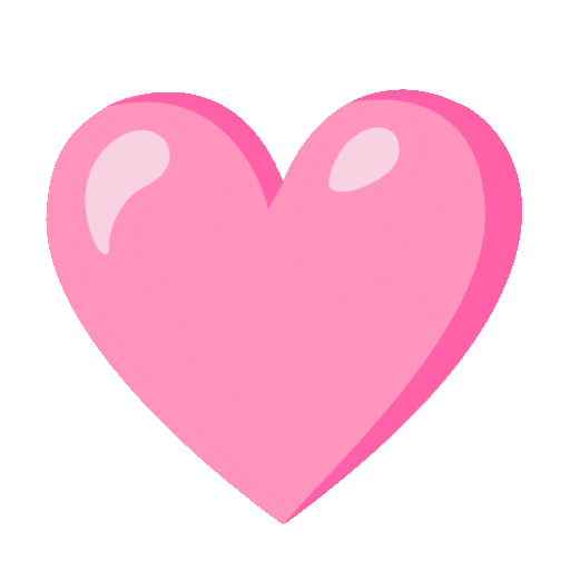 분홍색 하트 as rendered by Noto Animated Emoji