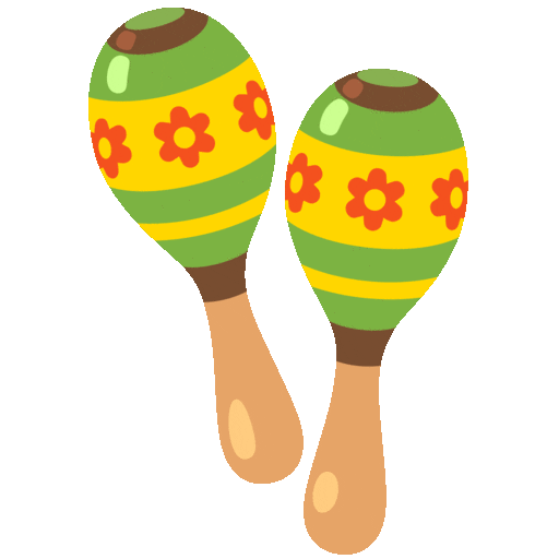 maracas as rendered by Noto Animated Emoji