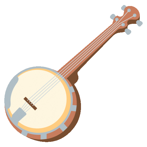 Banjo as rendered by Noto Animated Emoji