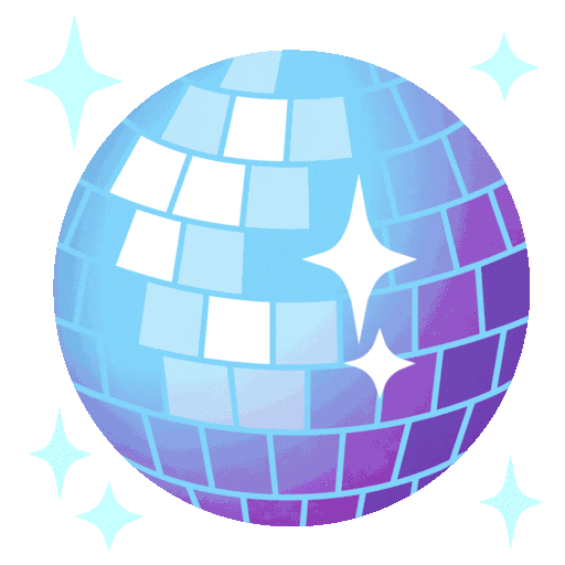 mirror ball as rendered by Noto Animated Emoji