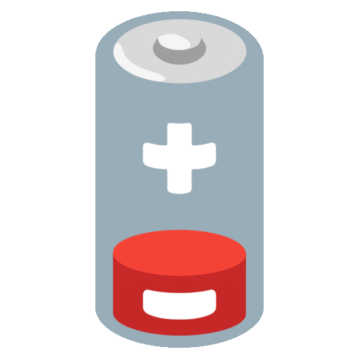 low battery as rendered by Noto Animated Emoji