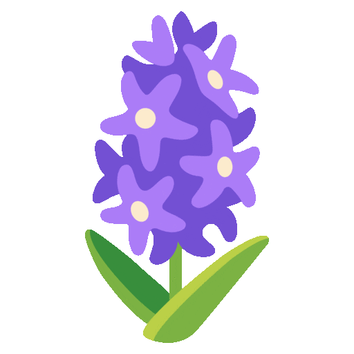 hyacinth as rendered by Noto Animated Emoji