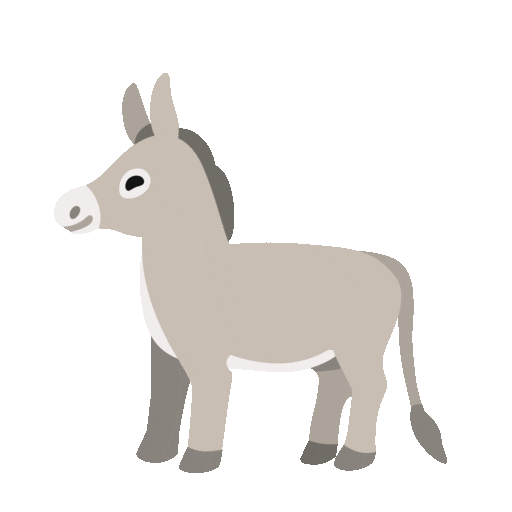 donkey as rendered by Noto Animated Emoji