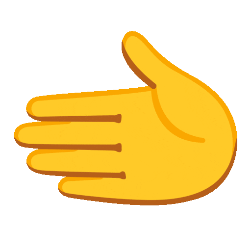 nach links weisende Hand as rendered by Noto Animated Emoji