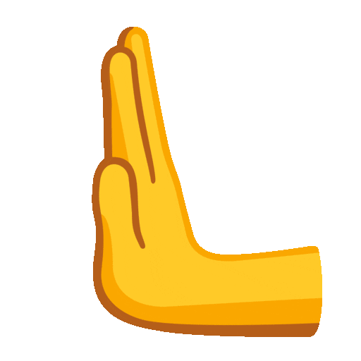 leftwards pushing hand as rendered by Noto Animated Emoji