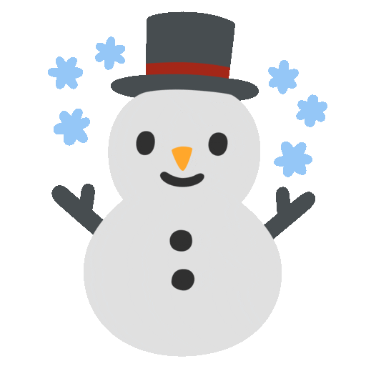 snowman as rendered by Noto Animated Emoji
