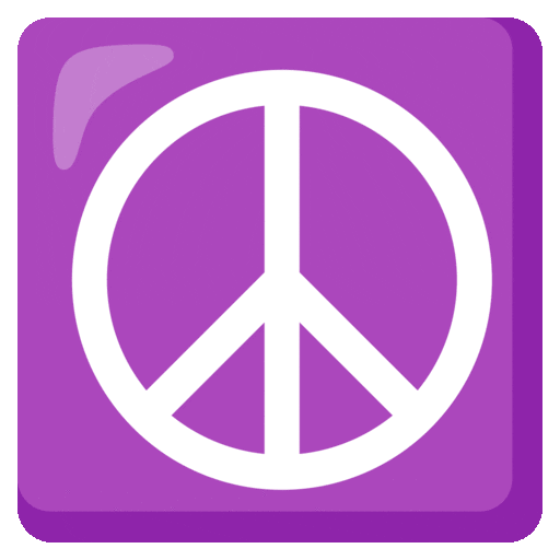 peace symbol as rendered by Noto Animated Emoji