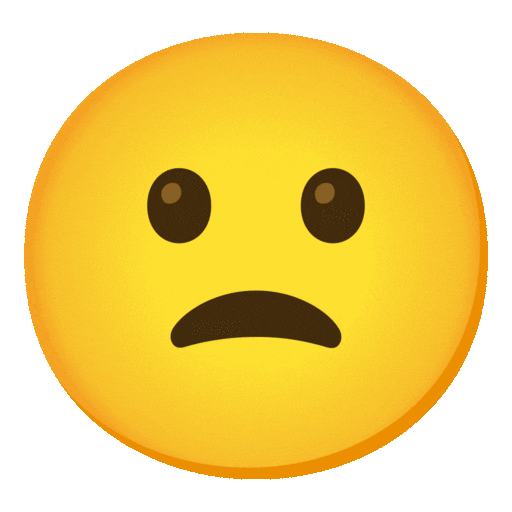 düsteres Gesicht as rendered by Noto Animated Emoji