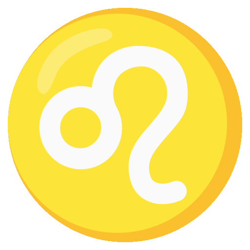 Löwe (Sternzeichen) as rendered by Noto Animated Emoji