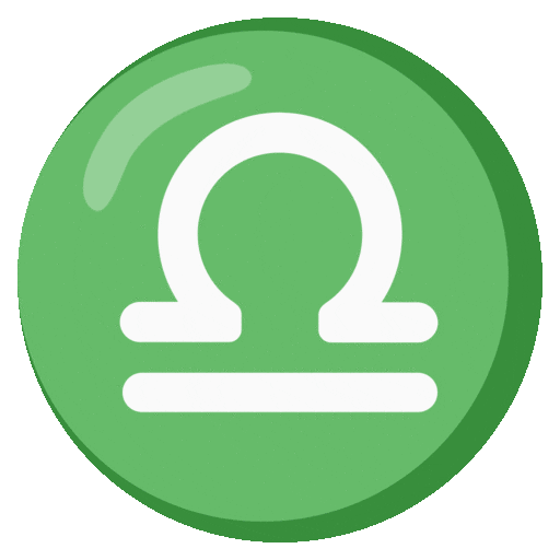 Waage (Sternzeichen) as rendered by Noto Animated Emoji
