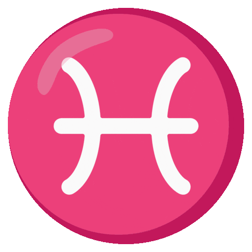 Segno zodiacale dei Pesci as rendered by Noto Animated Emoji