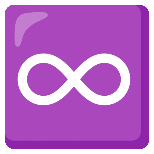 infinito as rendered by Noto Animated Emoji
