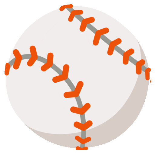palla da baseball as rendered by Noto Animated Emoji
