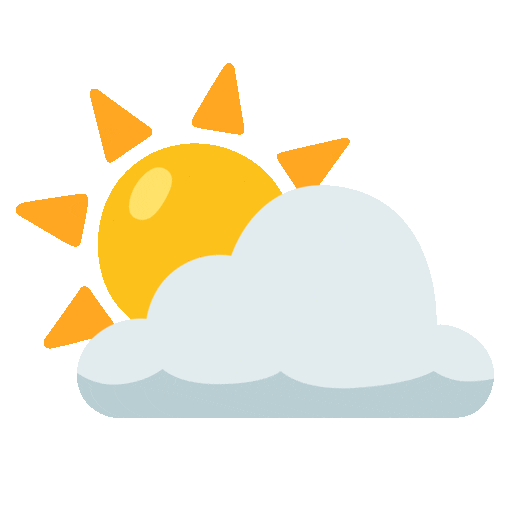 sol por trás das nuvens as rendered by Noto Animated Emoji
