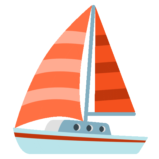 Segelboot as rendered by Noto Animated Emoji