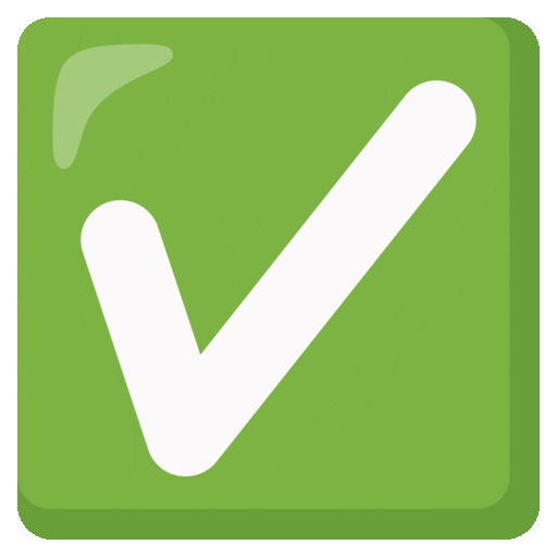 check mark button as rendered by Noto Animated Emoji