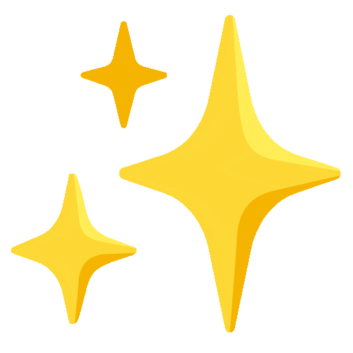 brilhos as rendered by Noto Animated Emoji