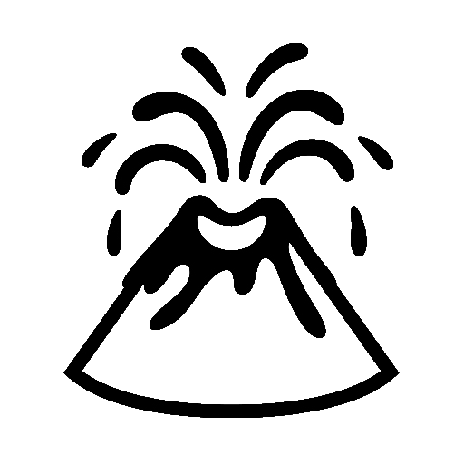 Volcano as drawn by Noto Emoji in 14.0