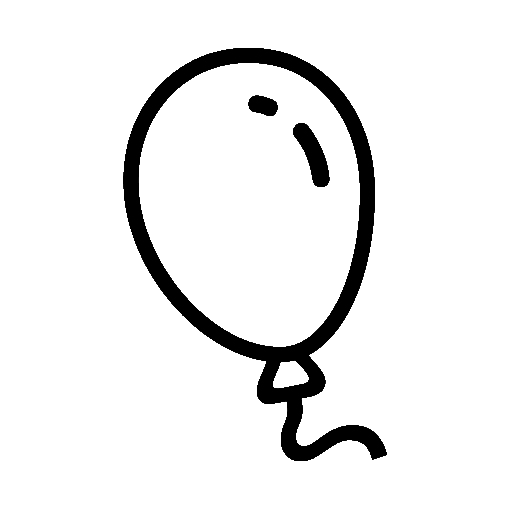 Balloon as drawn by Noto Emoji in 14.0