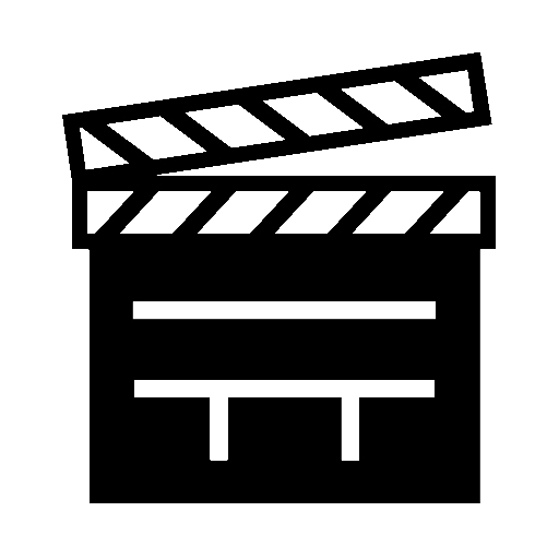 Clapper Board as drawn by Noto Emoji in 14.0