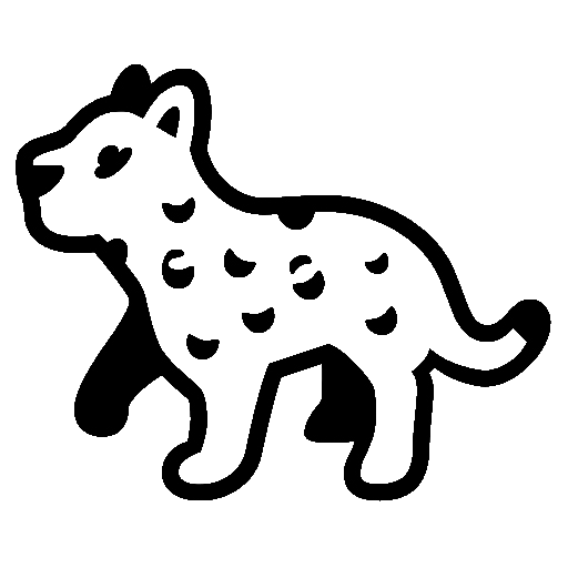 Leopard as drawn by Noto Emoji in 14.0