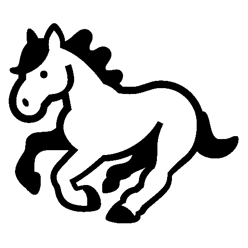 Horse as drawn by Noto Emoji in 14.0
