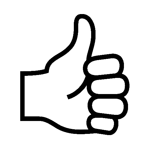 Pulgar Hacia Arriba as drawn by Noto Emoji in 14.0